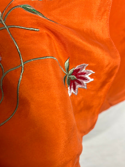SILK COCOOM. Falda/pareo seda bordados. T 10 (M)