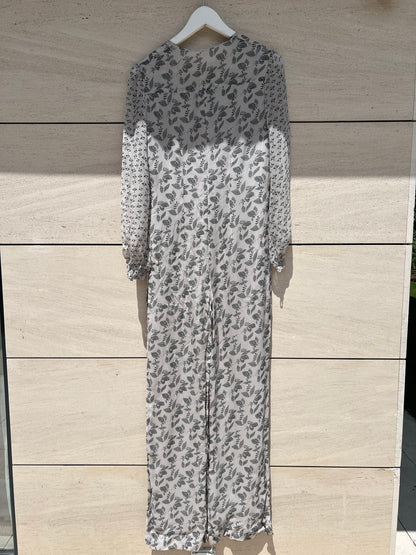 ISABEL MARANT. Mono gris flores T.38