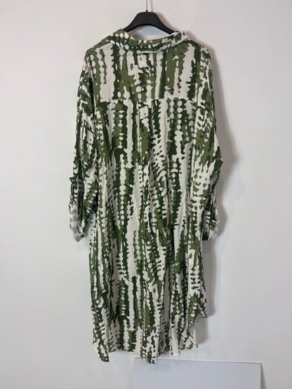 NOU. Green printed shirt dress. TM/L