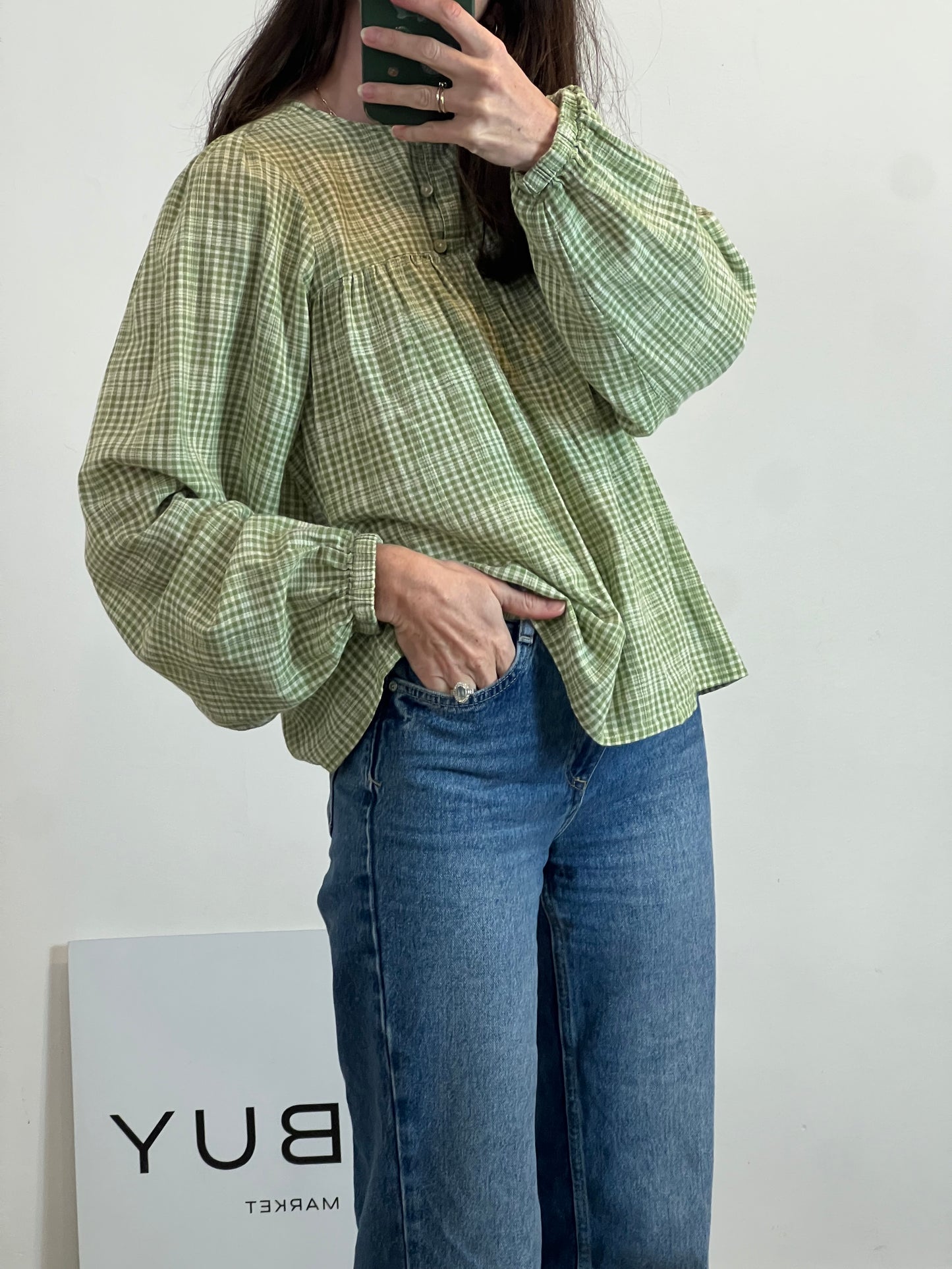 SPRINGFIELD. Blusa fluida cuadros