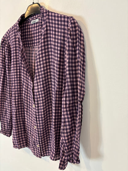 NOON. Blusa cuadros tonos malva