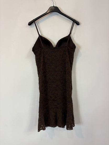 ZARA. Vestido corto entallado encaje