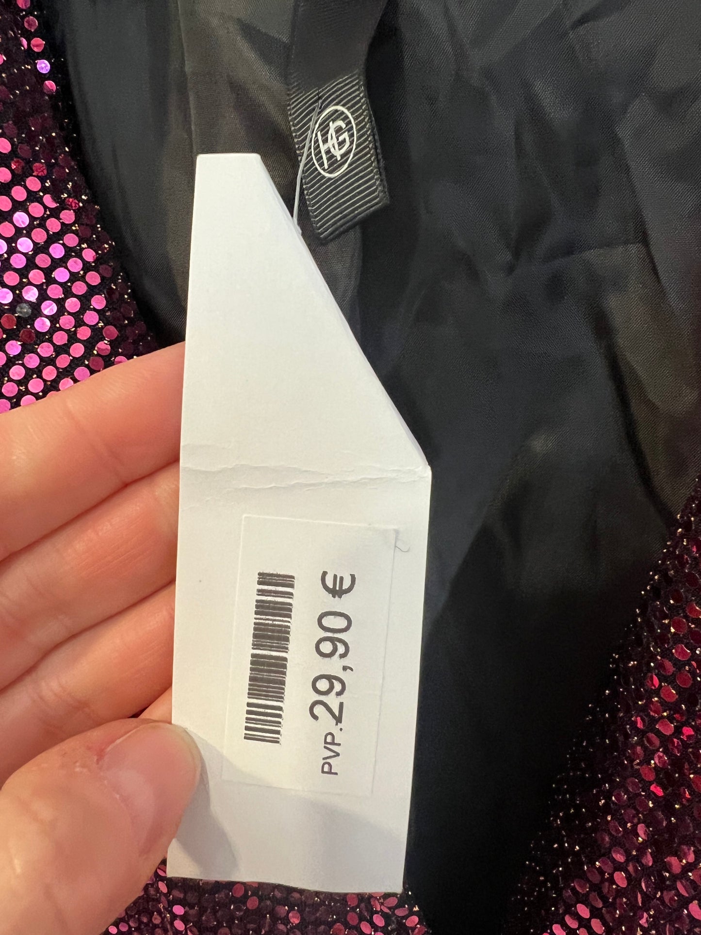 OTRAS. Chaqueta textura metalizada rosa. T M