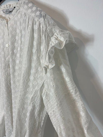 &amp;OTHER STORIES. White blouse embroidered with flowers. T.S.