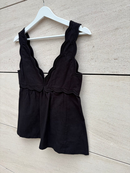 ISABEL MARANT. Top negro detalle tirantes