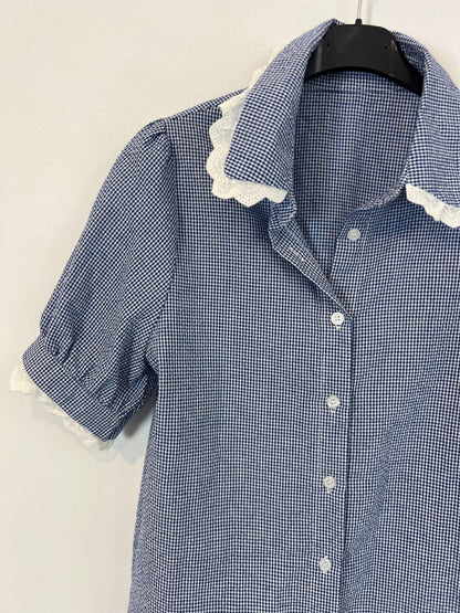 OTHERS. Crochet gingham blouse Yours