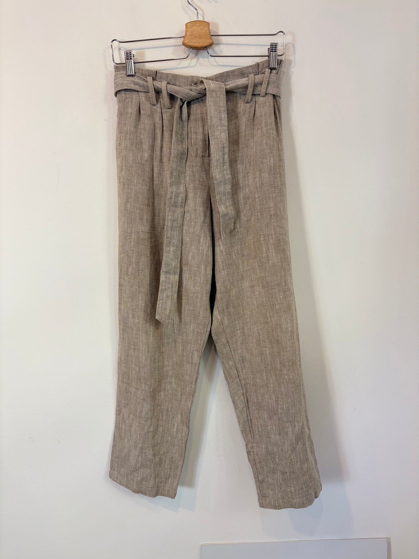 CAQUI&CO. Pantalón mezcla beige jaspeado. T S/M