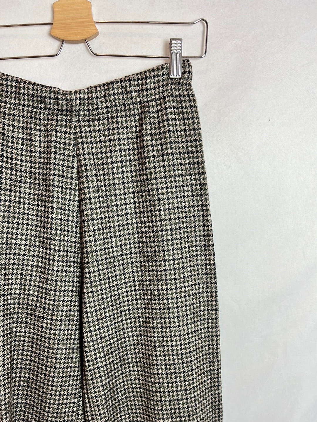 PINPON LILI. Pantalón pata de gallo verde Tu(S)