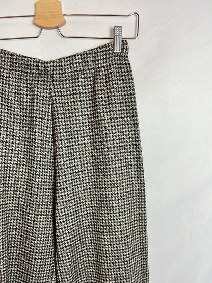 PINPON LILI. Pantalón pata de gallo verde Tu(S)