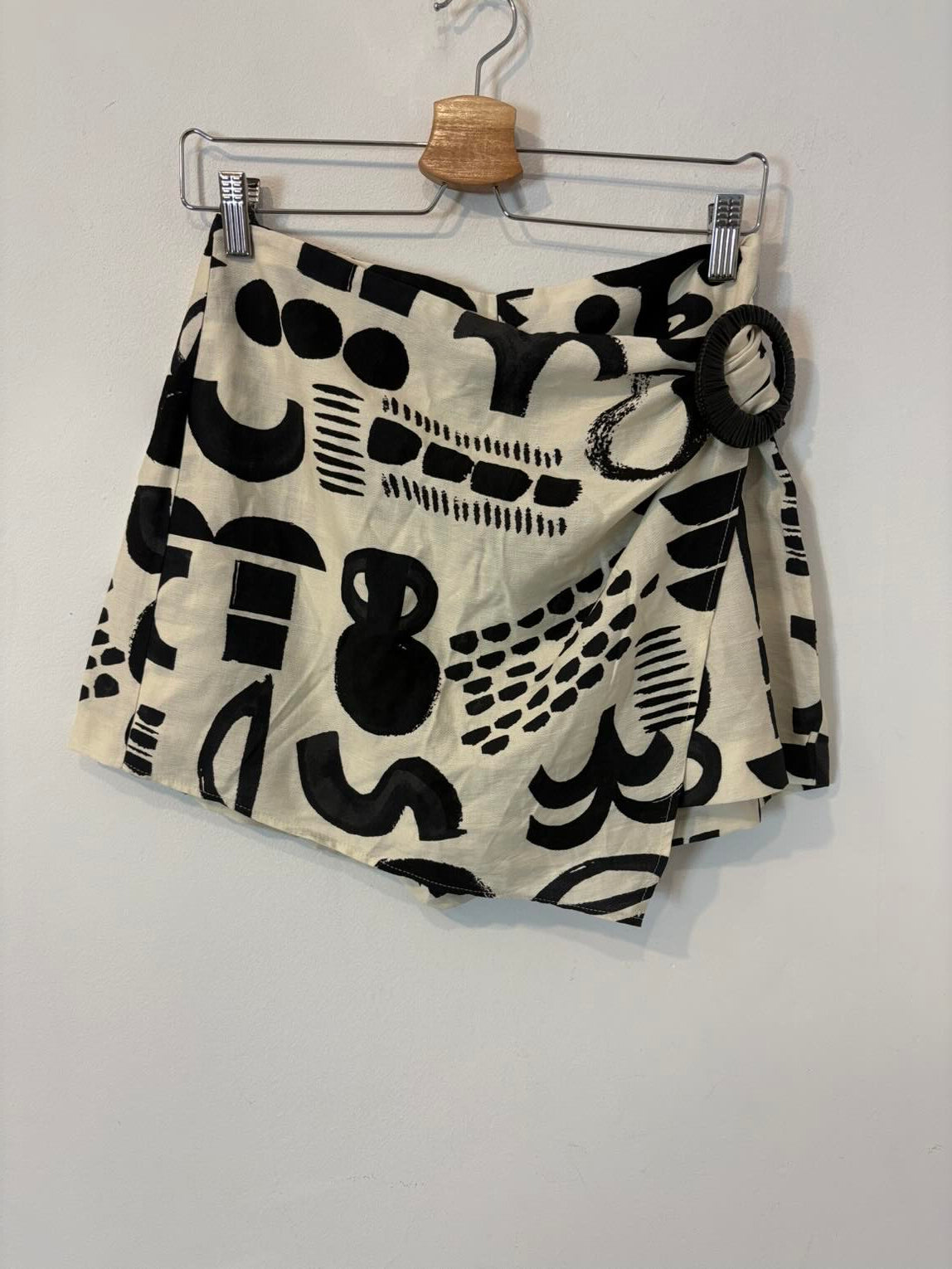 ZARA. Falda pantalón fluida bicolor