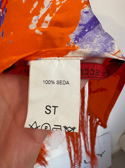 VICTORIO & LUCCHINO. Pañuelo seda flecos