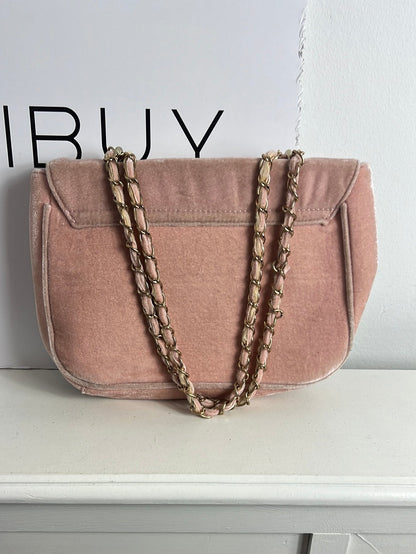 KLING. Pink velvet bag (Tara)