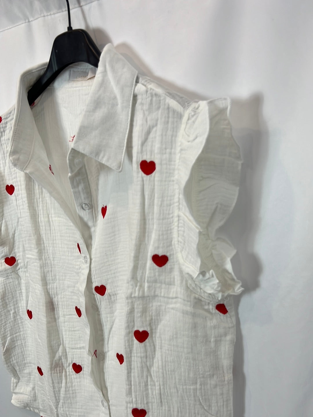 CARLOTA&amp;CO. White blouse with hearts Tm/l