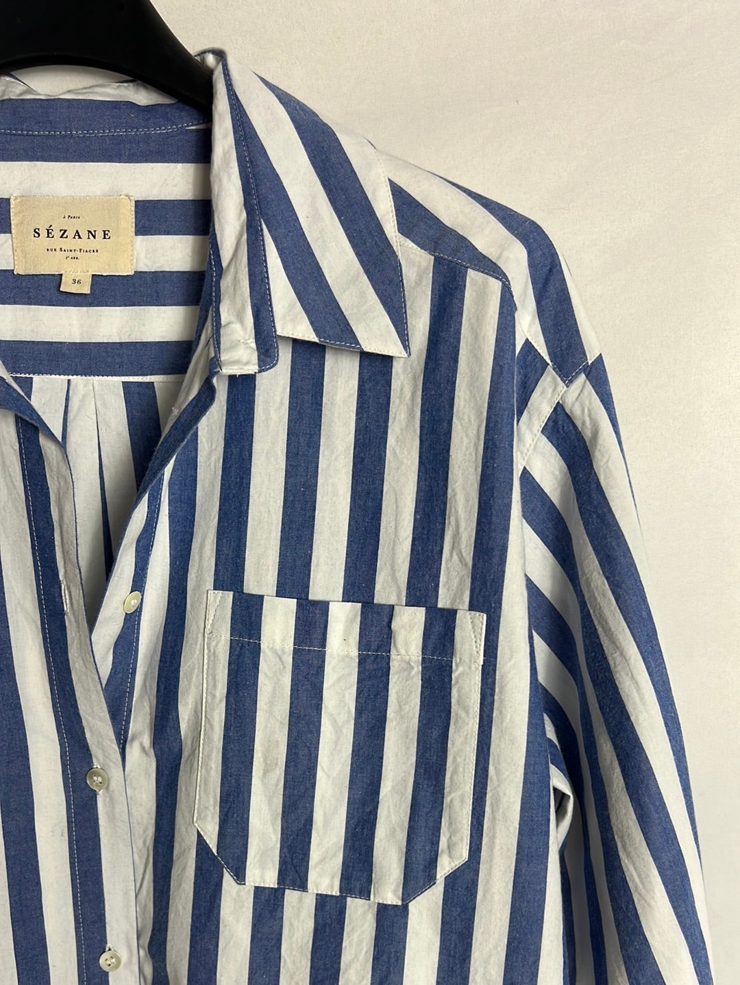 SÉZANE. Blusa rayas estilo oversized . T 36(Tara)