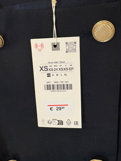 ZARA. Top / chaleco botones dorados. T XS