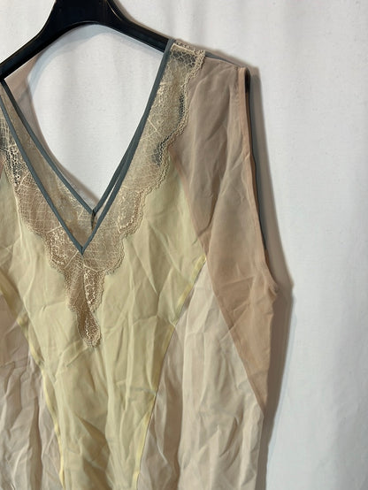 ZADIG&amp;VOLTAIRE. Tricolor silk top with embroidery and lace. Size XS