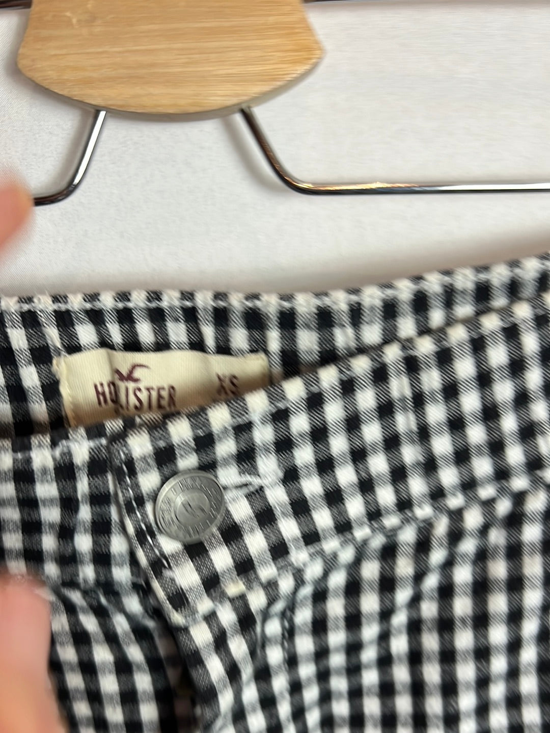 HOLLSITER. Pantalón cintura elástica vichy. T XS