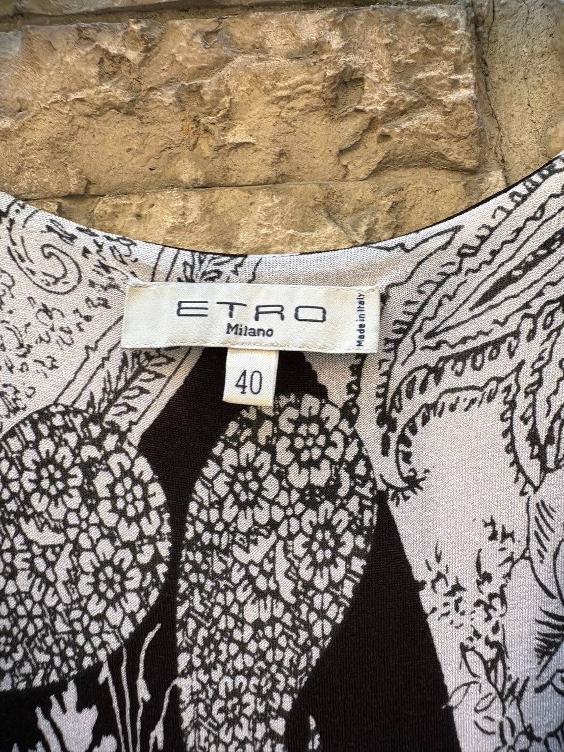 ETRO. Vestido largo fluido bicolor
