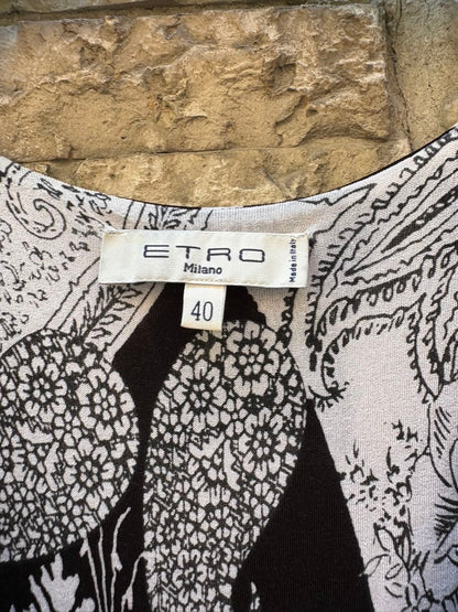 ETRO. Vestido largo fluido bicolor