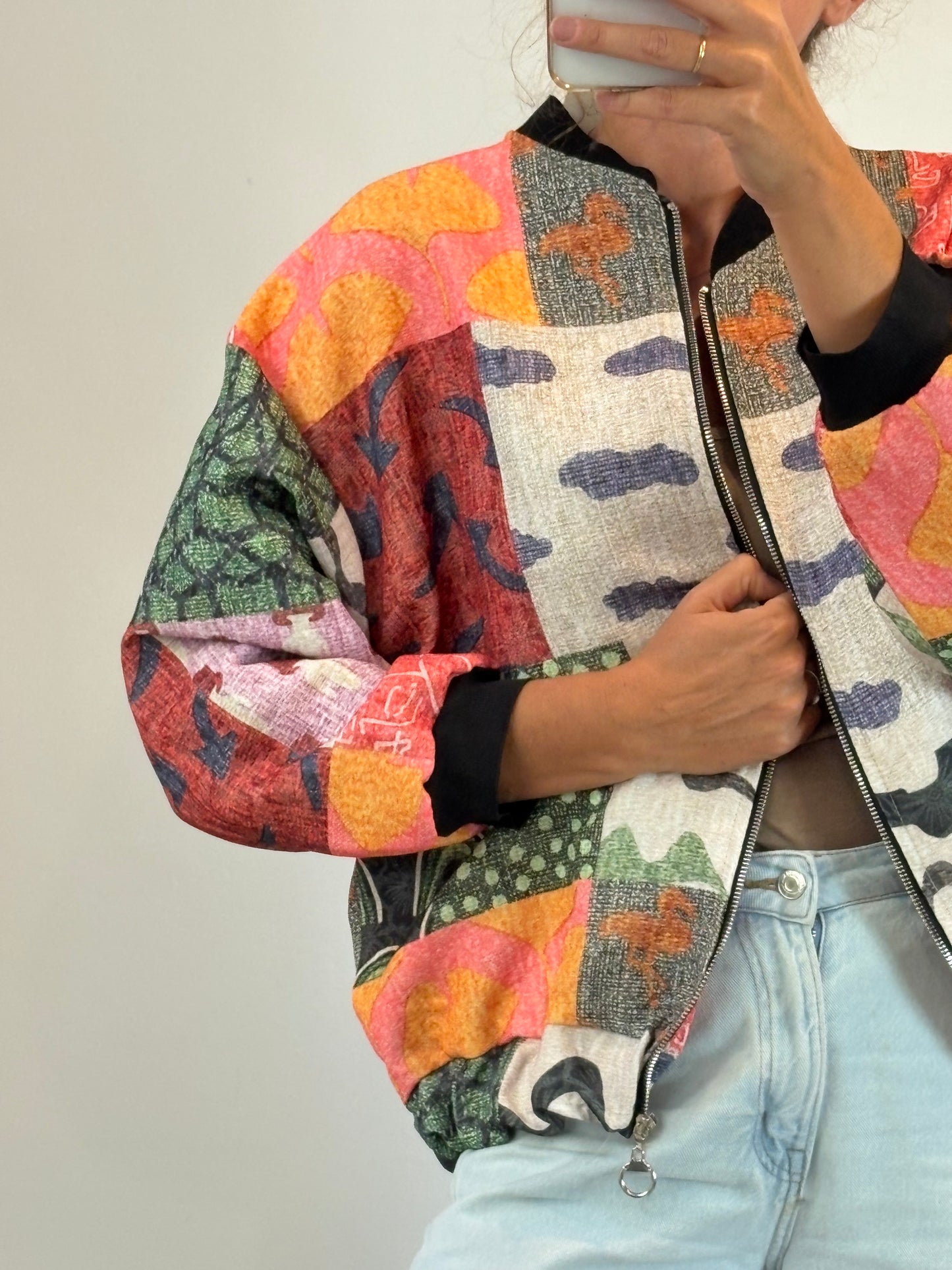 ZARA. Jacket with mottled gray wool. TS