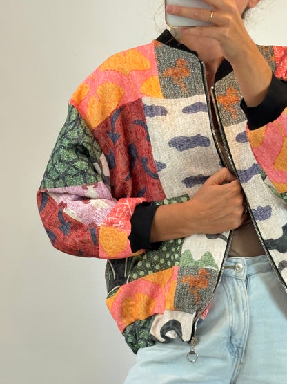 ZARA. Jacket with mottled gray wool. TS