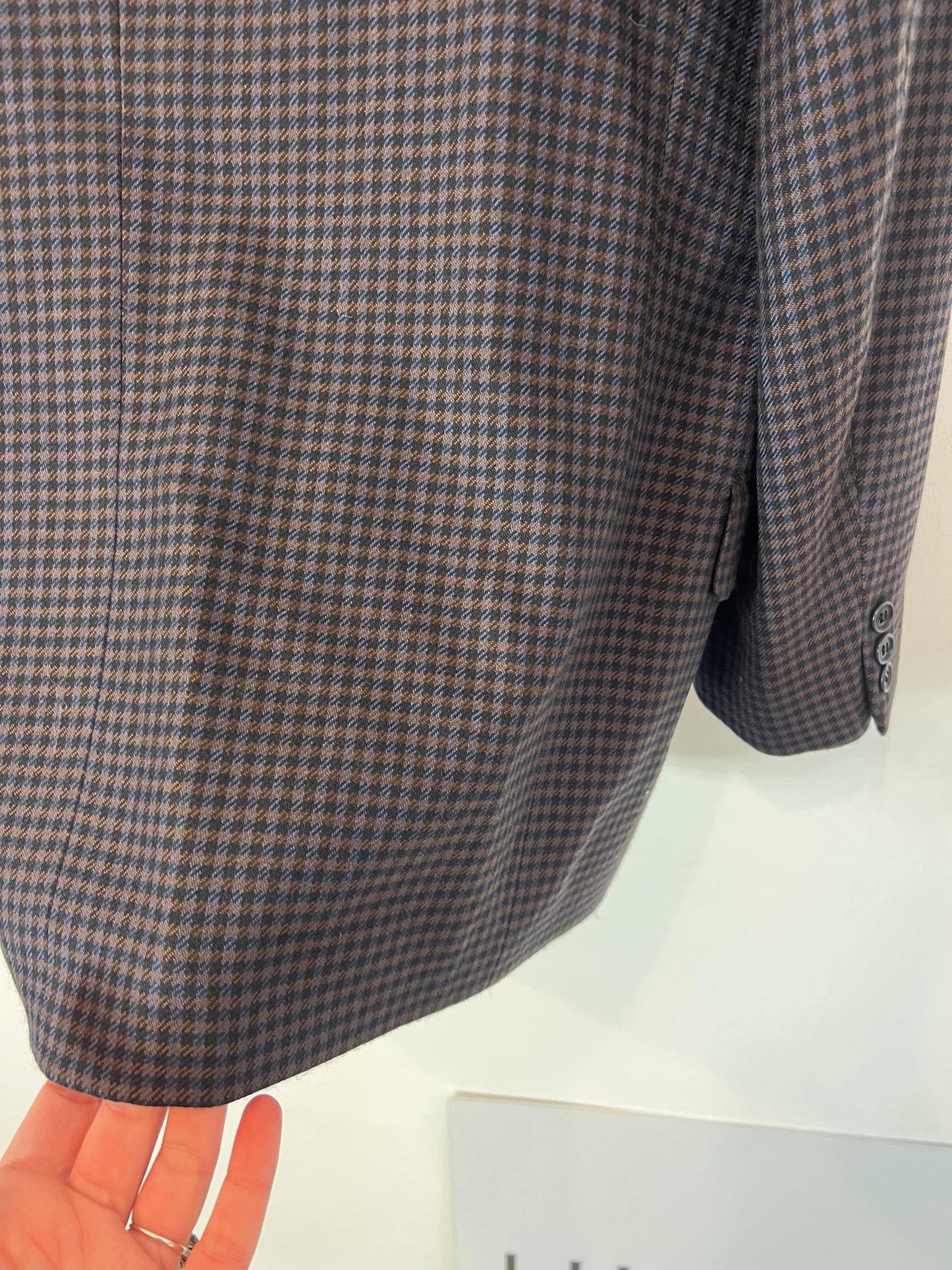 PAZ ZILERI. Checked wool jacket. Size 52