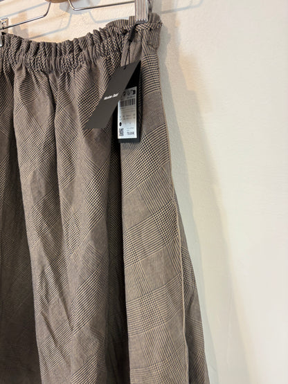 MASSIMO DUTTI. Falda midi cuadros mezcla