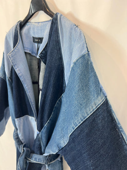 UTERQÜE. Chaqueta denim cinturón T.s