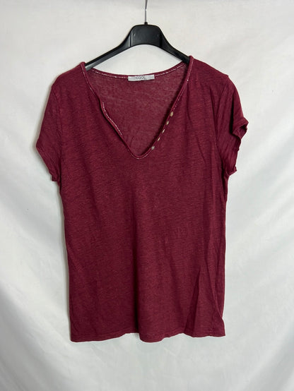 COOL &amp;ME burgundy t-shirt details Your(s)