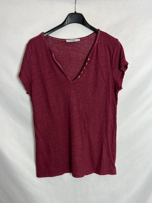 COOL &amp;ME burgundy t-shirt details Your(s)