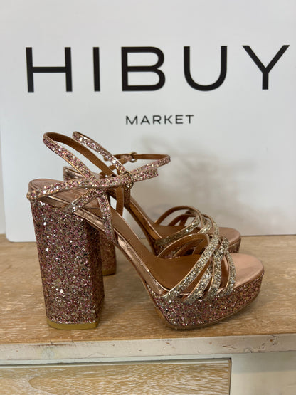 ASH. Sequin platform sandal. T 39
