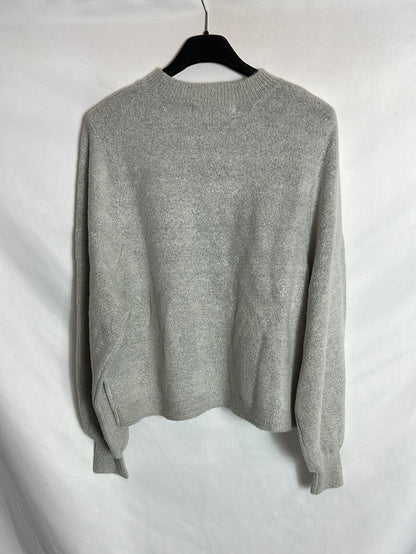 SFERA. Gray sweater with puffed sleeves Ts