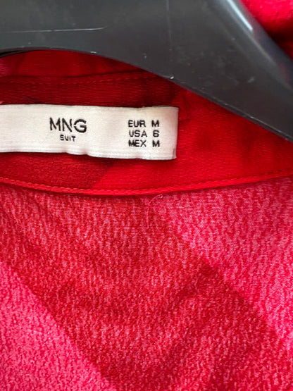 MANGO. Blusa fluida bicolor