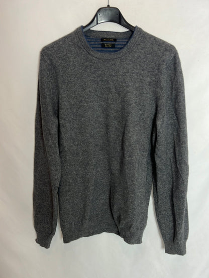 MASSIMO DUTTI. Jersey cashmere gris T.l