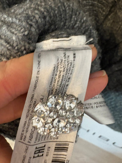 MANGO. Chaqueta gris ocho pedreria