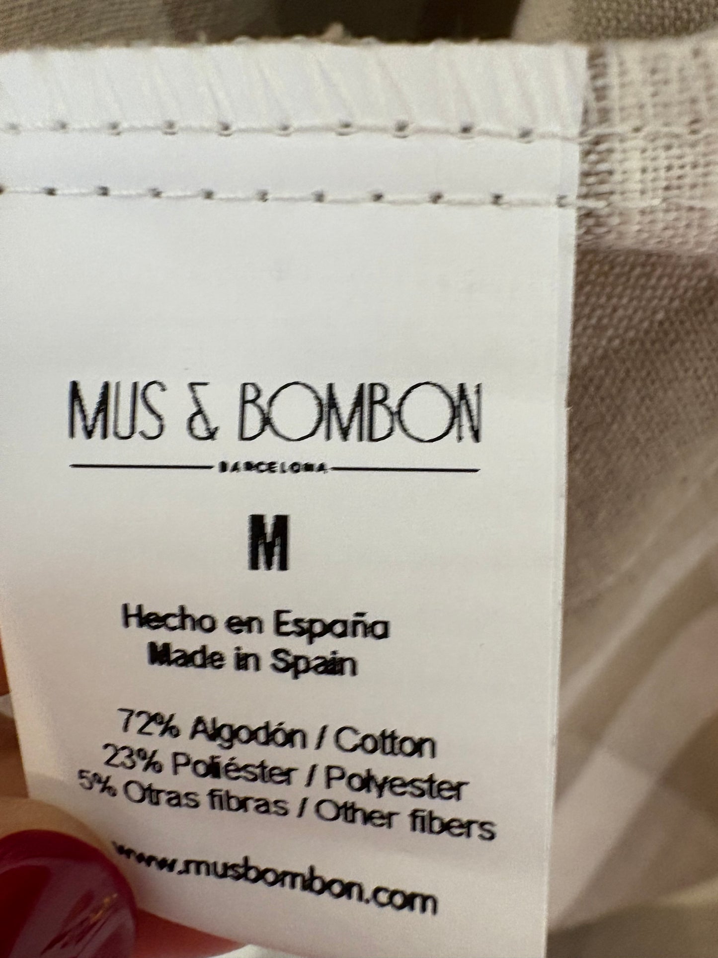 MUS & BOMON. Blazer cuadros beiges algodón