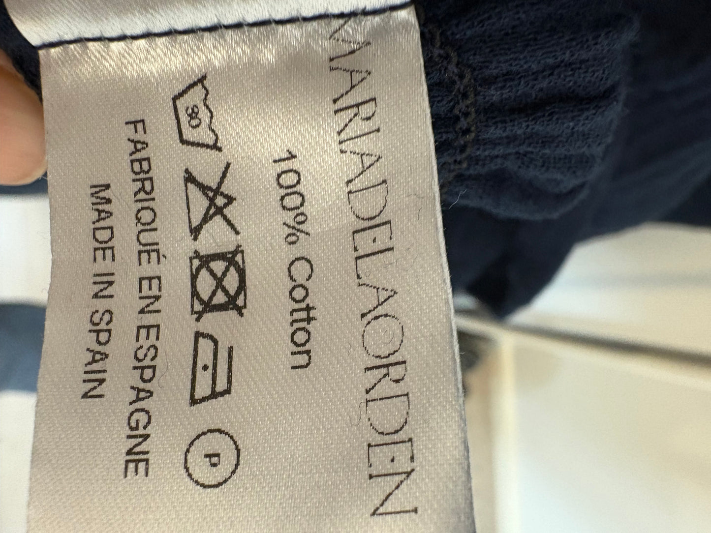 MARIA DE LA ORDEN. Vestido largo azul fruncidos