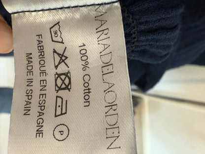 MARIA DE LA ORDEN. Vestido largo azul fruncidos