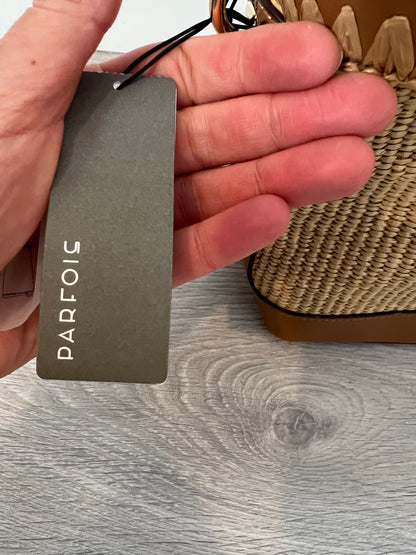 PARFOIS. Mini double handle raffia bag