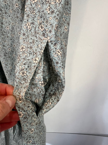 JULISE MAGON. Vestido largo asimétrico flores mini. TU (S/M)