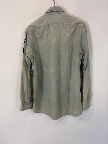 RALPH LAUREN. Camisa denim fluida logo. T M