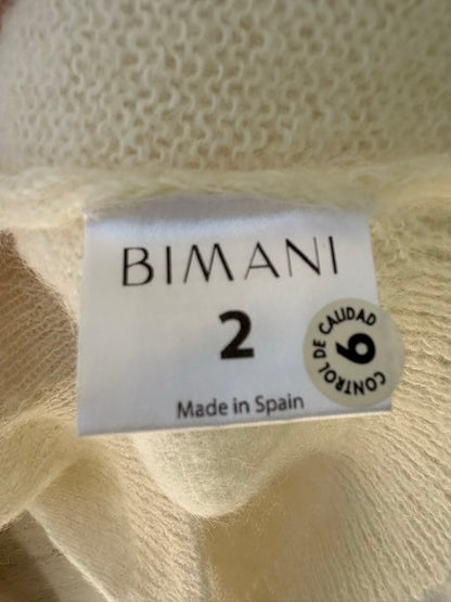 BIMANI. Cárdigan mohair color crudo
