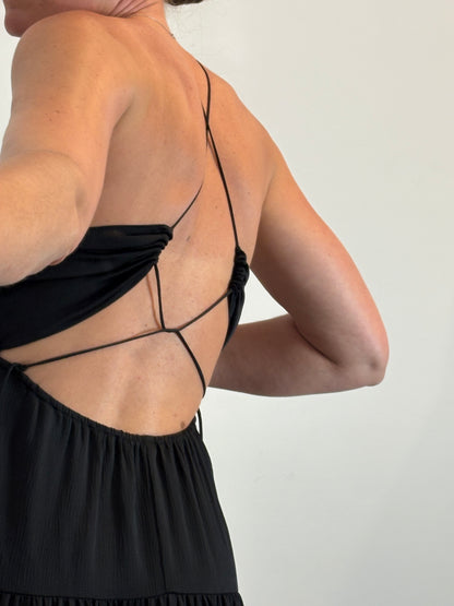 BA&amp;SH. Long black dress with back detail. Size 1 (s)