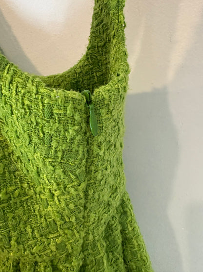 ZARA. Vestido verde tweed