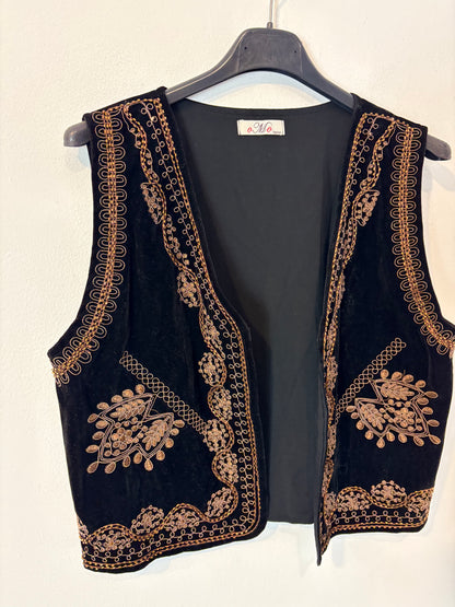OTRAS. Chaleco  terciopelo bordados