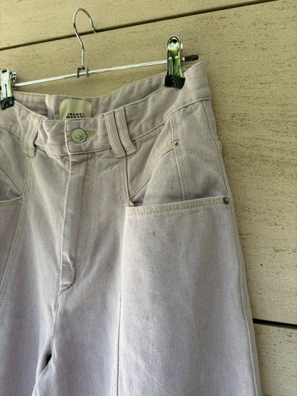ISABEL MARANT. Denim recto malva claro. T 36