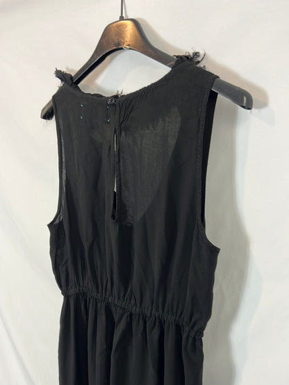 TCN. Vestido largo negro T.m