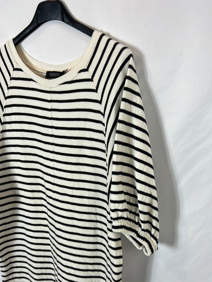 SOAKED IN LUXURY. Ts striped midi dress