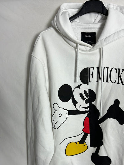 BERSHKA. Sudadera blanca disney. T M