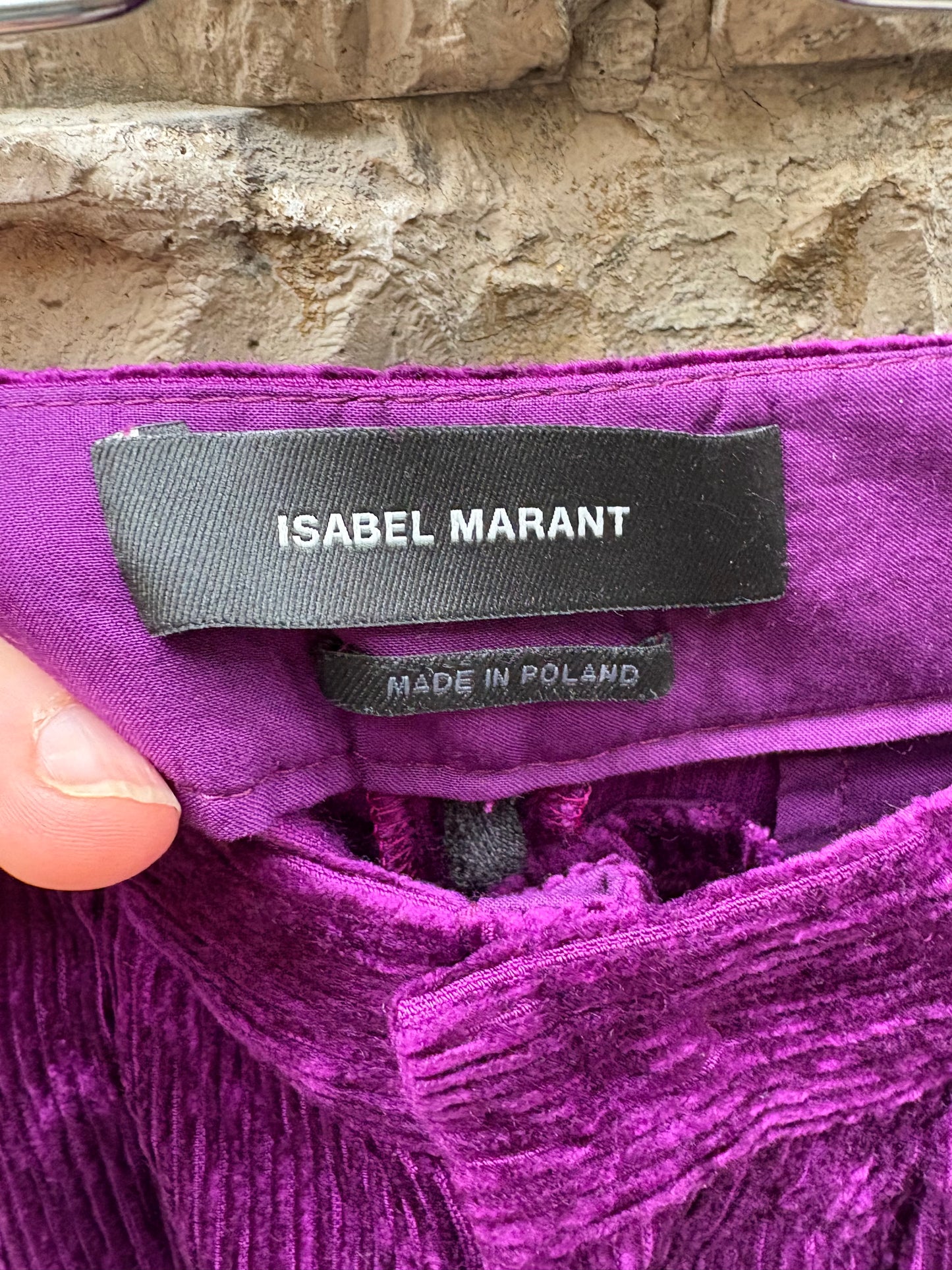ISABEL MARANT. Pantalón pinzas pana ligero